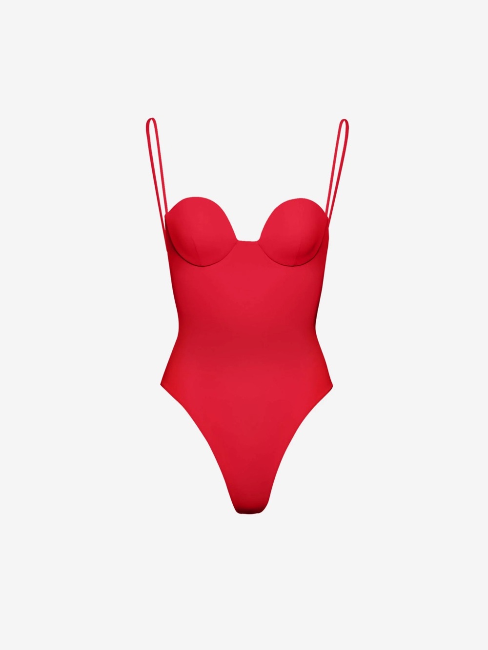 MAGDA BUTRYM one piece retro bustier swimsuit red new 34 xs s